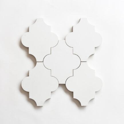 Mosaico Hidráulico Encaustic cement tile Arabesque Branco White