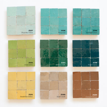 Zellige Amostras de Cor - Zellige Tile Colour Samples 1