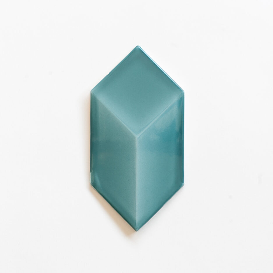Azulejo vidrado Cubo Teal - Glazed Scale Tile Teal colour