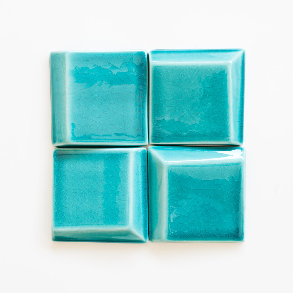 Azulejo Wedge Square Turquoise - Wedge Square Glazed Tile AZTTWS1010LBDTURQUOISE - Loja do Azulejo - Tiles Shop-4
