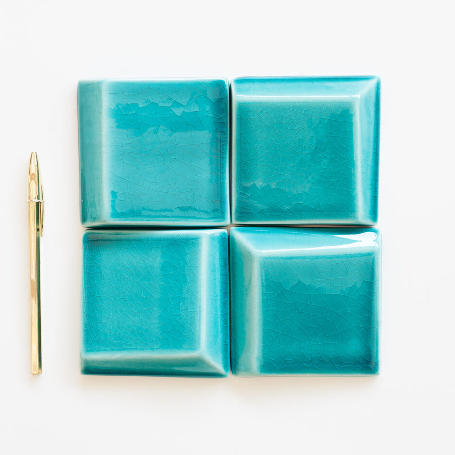 Azulejo Wedge Square Turquoise - Wedge Square Glazed Tile AZTTWS1010LBDTURQUOISE - Loja do Azulejo - Tiles Shop-5